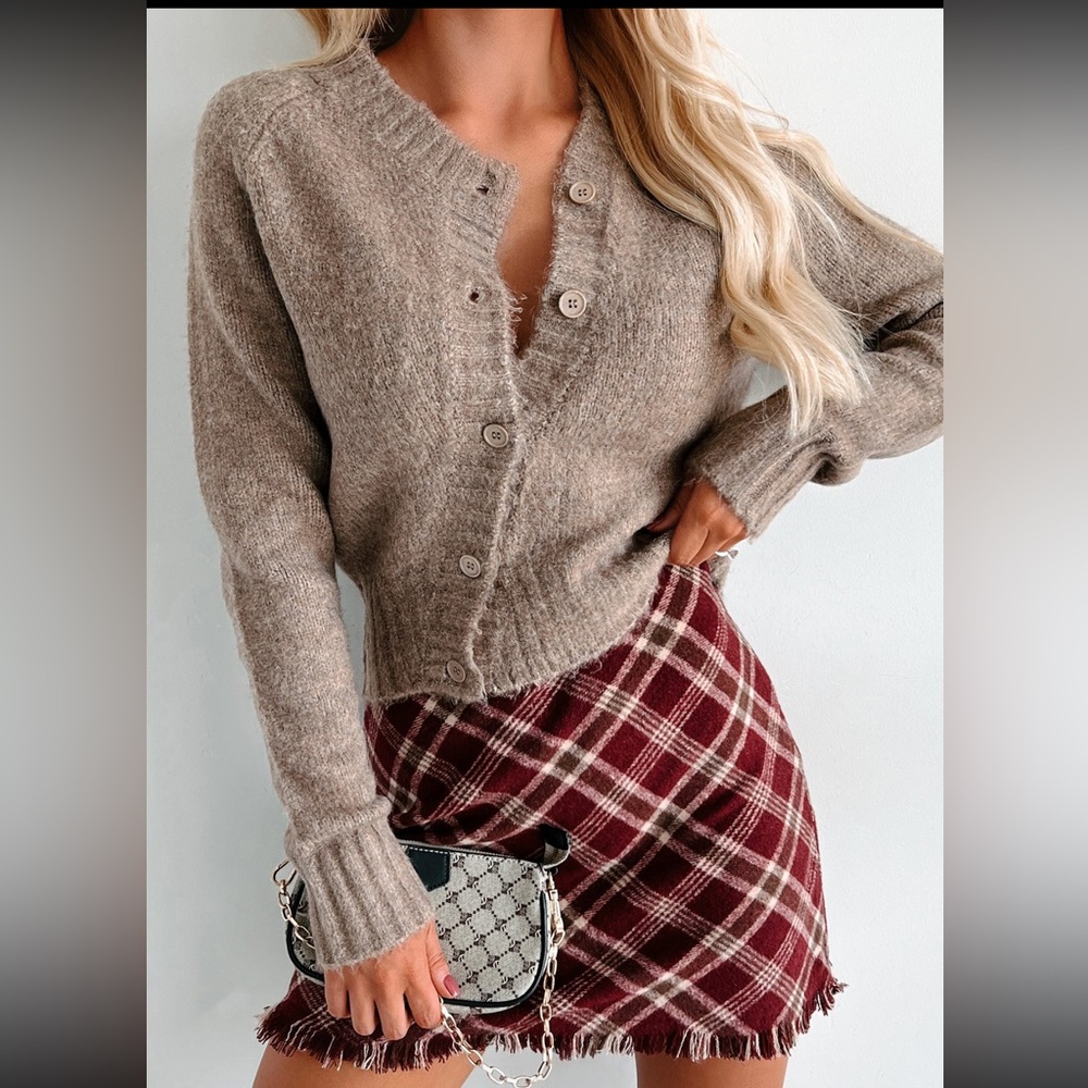NWT🤍PROMESA So Soft BOUTIQUE CARDIGAN-ASSYMETRIC BUTTON UP- SzS- SPRING READY 😇🌷